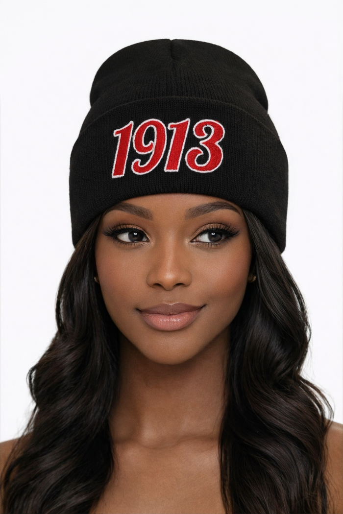 1913 Black Beanie