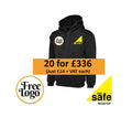 20 for £336 Gas Safe FREE LOGO Hoodies