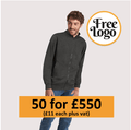 50 For £550 Full Zip Sweatshirt FREE LOGO Bundle Deal