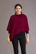 5007 Garter Detail Poncho - Elegance made easy with this garter detail.  Featuring diagonal garter detail and an asymmetric neck line, this piece is versatile and stylish.  35% Possum Fur, 55% Merino Wool, 10% Pure Mulberry Silk New Zealand designed and made Natural and sustainable One Size fits most
