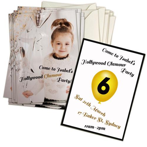 5x7" (12.5x17.5cm) Double Sided Invitation Card (20 pack)