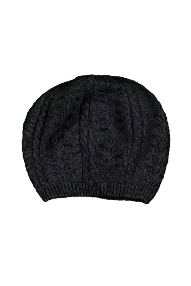 6020 Cable Beret (and Beanie) - Experience the luxury and warmth with this Possum Merino beret blended with Mulberry Silk that has been specially crafted for you. Enliven your outfit with this McDonald hat along with matching 622 Cable Glovelet and 669 Cable Scarf to step out in style.