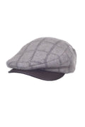 6081 Check Pattern Cheesecutter (with Lambskin Peak) - This is the classic Possum Merino men's cheesecutter to keep one's head warm while delivering timeless sophistication. The genuine lambskin leather peak compliments the design which has been specially crafted for you. Make it a great gift or keep one for yourself.