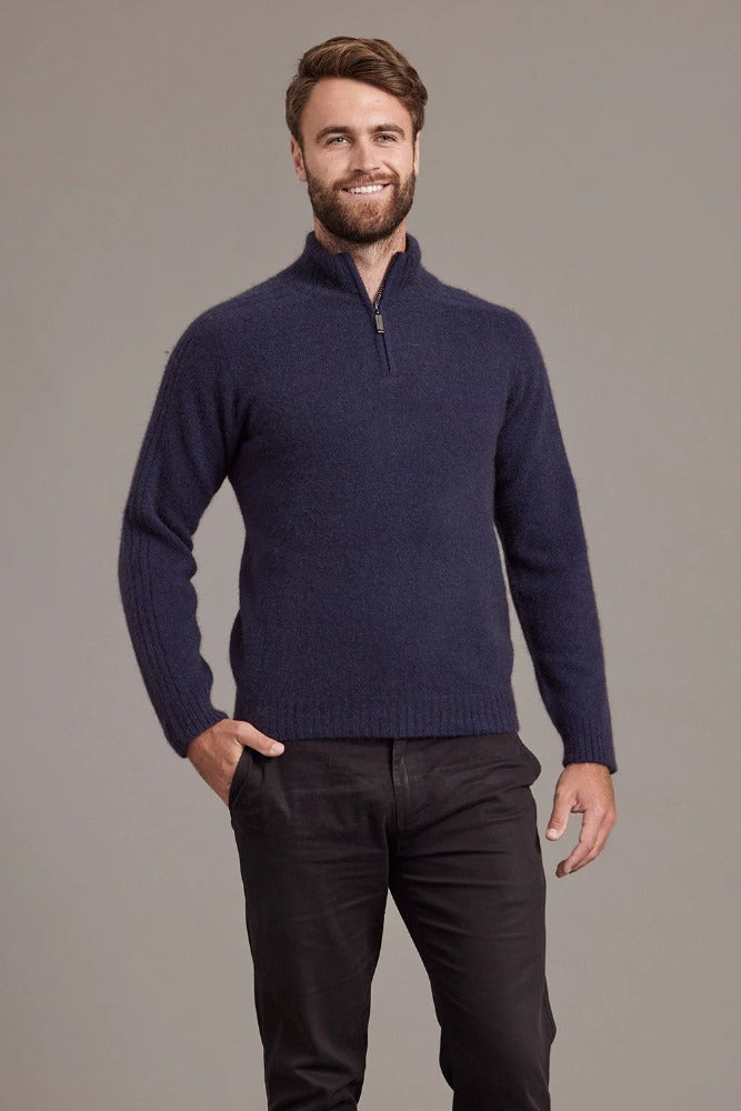 620 Short Zip Rib Sleeve Sweater - a classic yet distinctive sweater made from the ultimate combination of natural fibers for warmth without weight. The Short Zip Sweater that will take you anywhere and last you many seasons to come.
