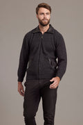 649 Lambskin Collar Jacket - A classic jacket to rule them all.  A masterpiece of workmanship that combines New Zealand Merino wool, Possum fur with Mulberry Silk and high quality lambskin into luxury.  The lambskin collar and pockets sit beautifully among a rack-stitch knit at the front and a
