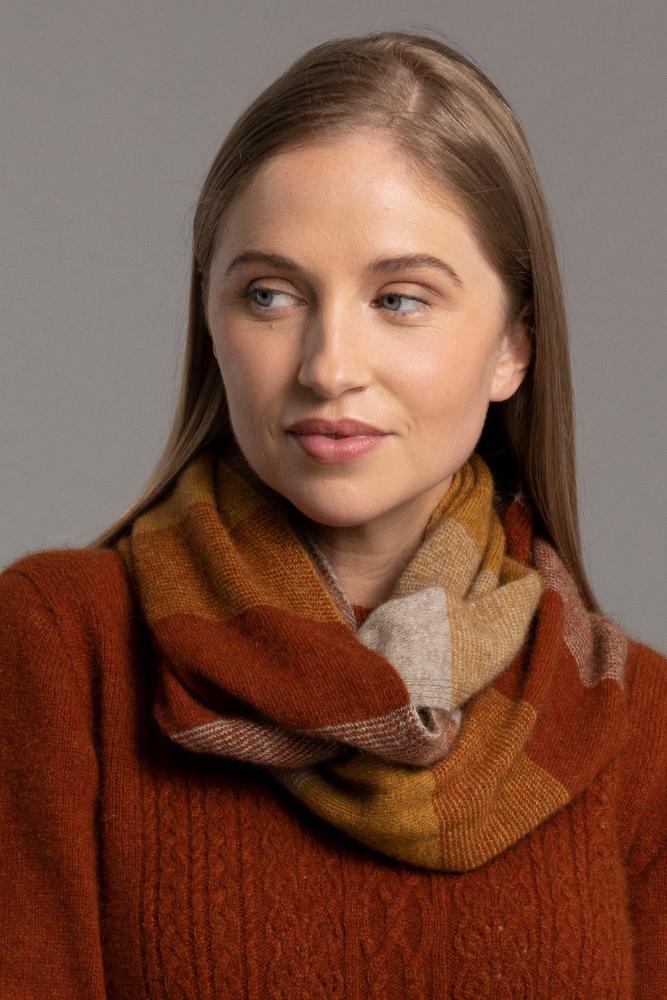 Possum and Merino. 658 Ombre Snood - Undoubtedly a star in this season's range, this incredibly versatile snood made with the finest Possum Merino and Mulberry Silk blend in New Zealand.