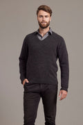 Possum and Merino  6601 Rack Stitch V-Neck Jersey - Whether you’re out for the night or in the wild, this timeless V-neck jersey will get you through the elements in style. Nature’s finest natural fibres are brought together with quality workmanship for comfort and warmth. A V-neckline combines with feature rack-stitch waistband and cuffs to keep things effortlessly casual.