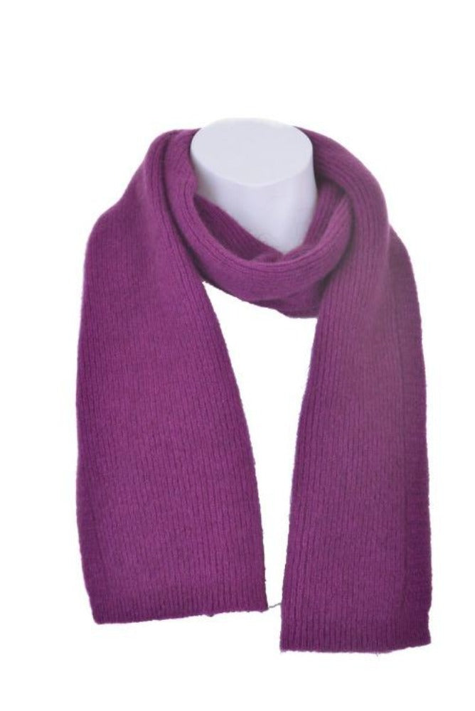 Possum and Merino  671 Fine Rib Scarf - Super soft and luxurious scarf.  Finished end with knitted binding and blended with Pure Mulberry Silk.  It is a scarf that compliments anybody's style - A scarf that you will just not want to part with.  35% Possum Fur, 55% Merino Wool, 10% Pure Mulberry Silk.