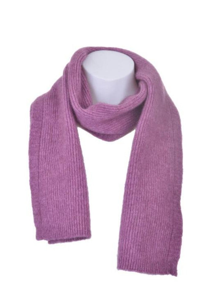 Possum and Merino  671 Fine Rib Scarf - Super soft and luxurious scarf.  Finished end with knitted binding and blended with Pure Mulberry Silk.  It is a scarf that compliments anybody's style - A scarf that you will just not want to part with.  35% Possum Fur, 55% Merino Wool, 10% Pure Mulberry Silk.