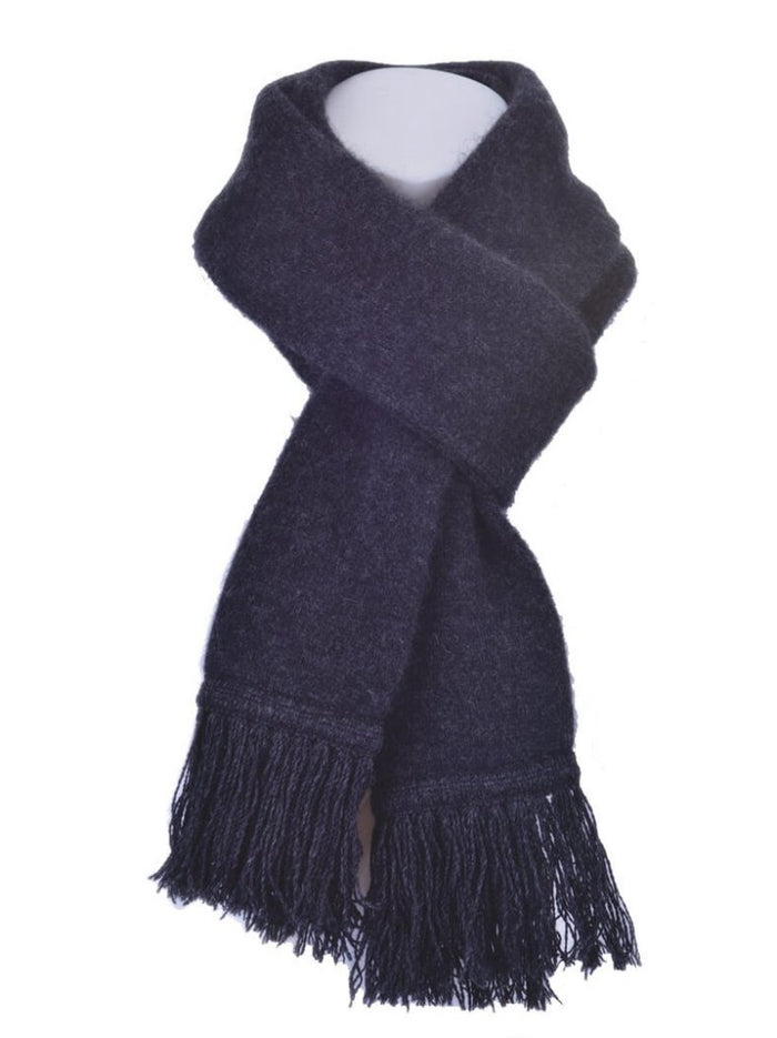 674 Plain Tubular Scarf - You cannot go wrong with the classic fringed Plain tubular scarf. This Possum Merino neck scarf blended with Mulberry Silk is the perfect way to keep warm with its double thickness. Tie it how you like and step out in style.  Match this with our 675 Plain Tubular Beanie,  style 675, to create the simple, yet attractive look.