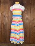 70s Rainbow Sundress    S/M