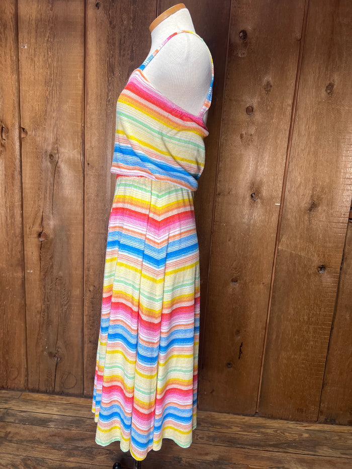 70s Rainbow Sundress    S/M