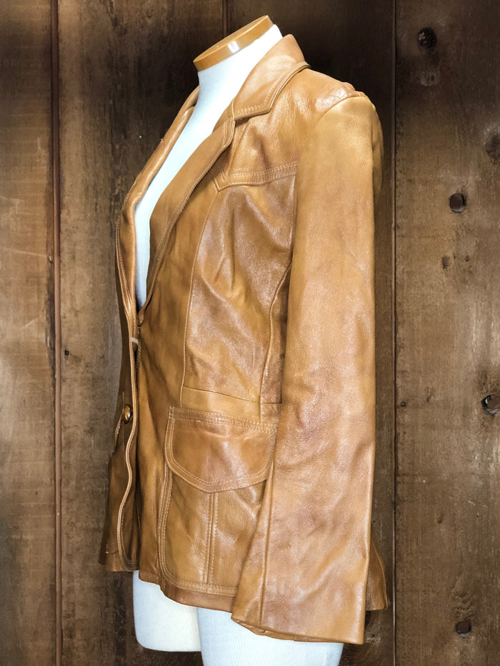 70s Tony Lama Leather Blazer     M
