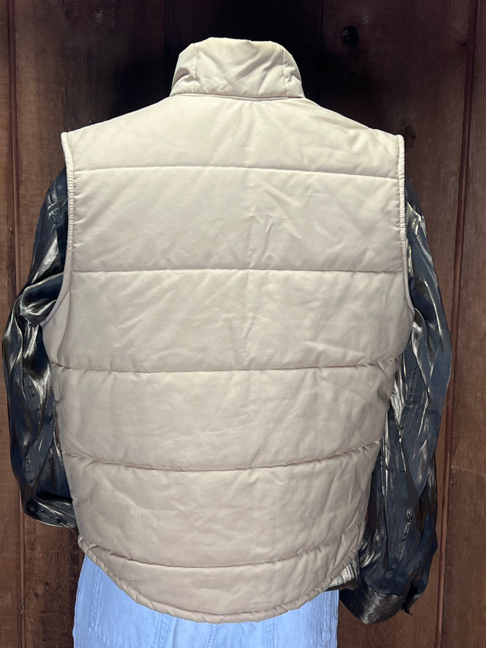 80s Khaki Puffer Vest    L