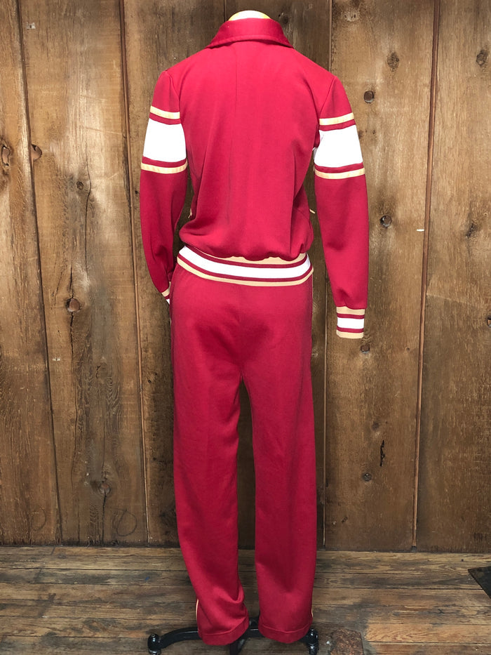 80s Puma Rd/Wht/Tan Track Suit     S