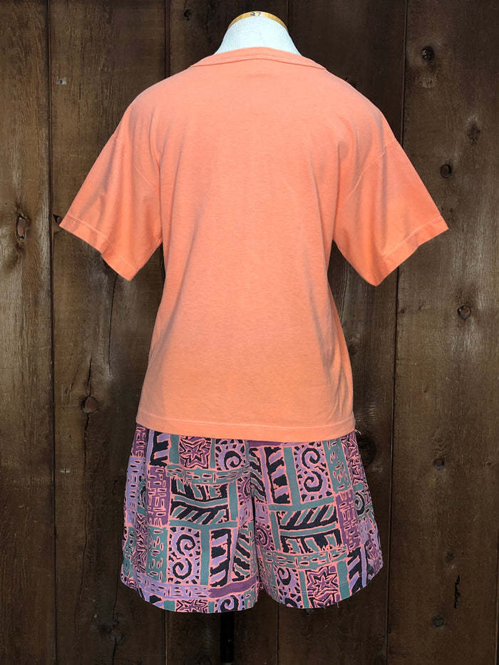 80s Willy-Dee Orng Short/Tee Set     M