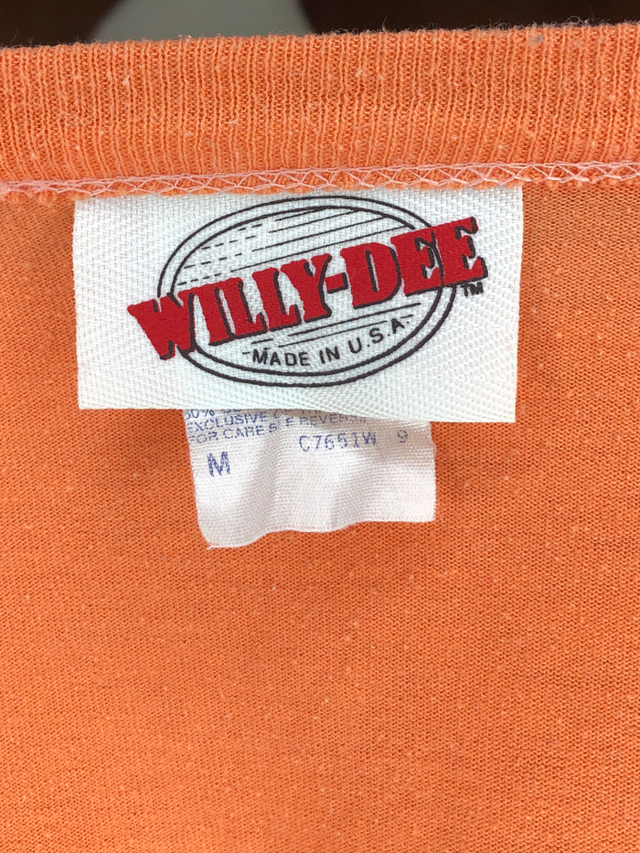 80s Willy-Dee Orng Short/Tee Set     M