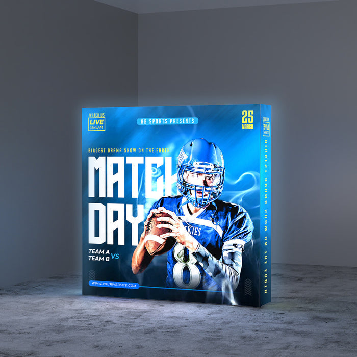 8ft SEG Backlit Popup Display – Illuminated Trade Show Wall