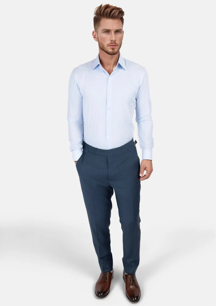 Aegean Blue Pants - SARTORO
