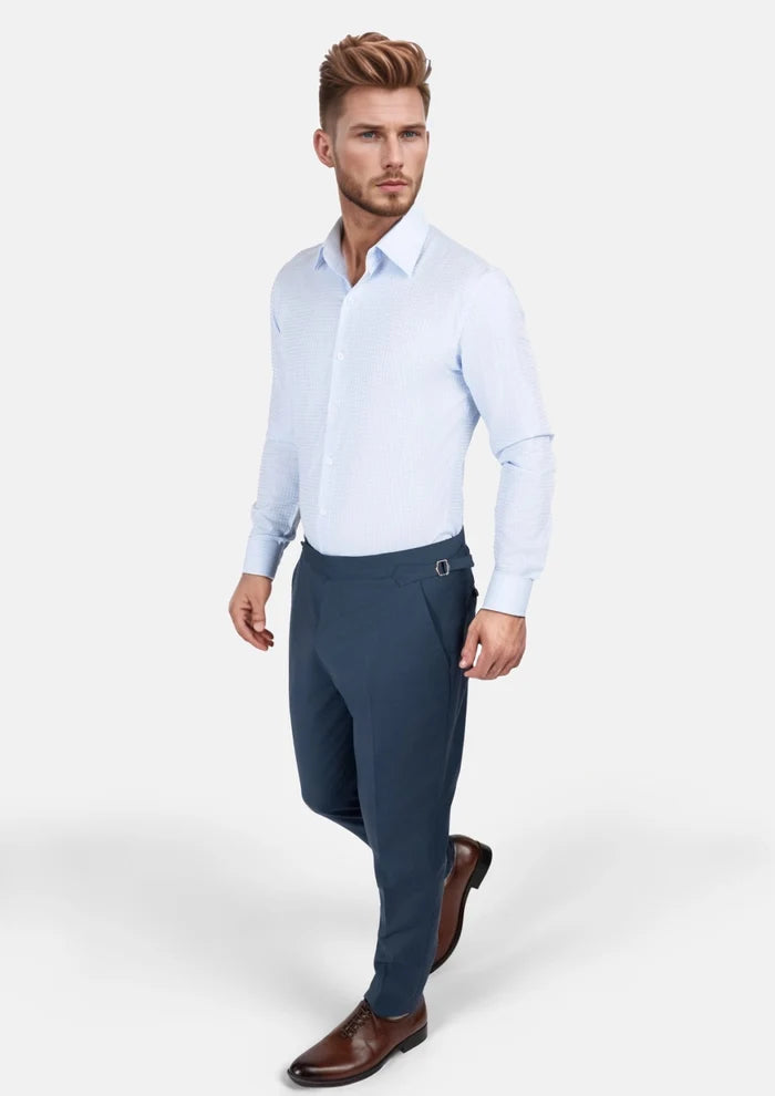 Aegean Blue Pants - SARTORO