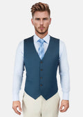 Aegean Blue Vest - SARTORO