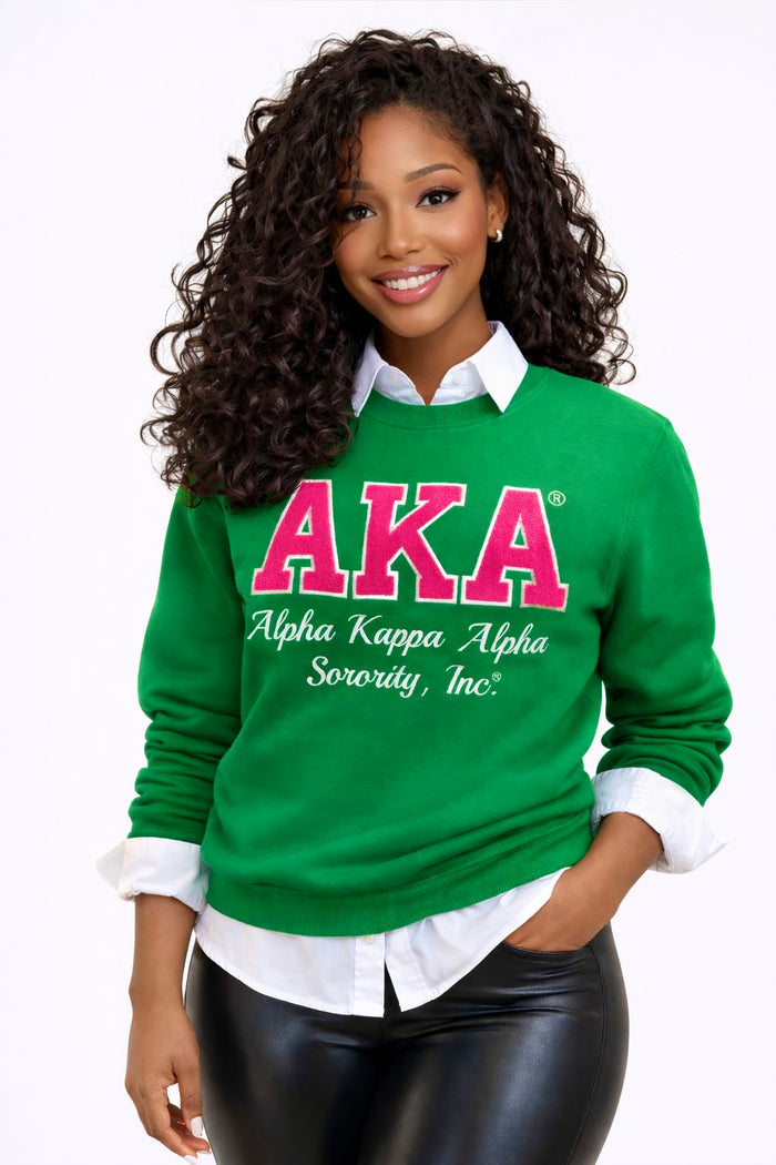 AKA Sorority Inc. Chenille Sweatshirt