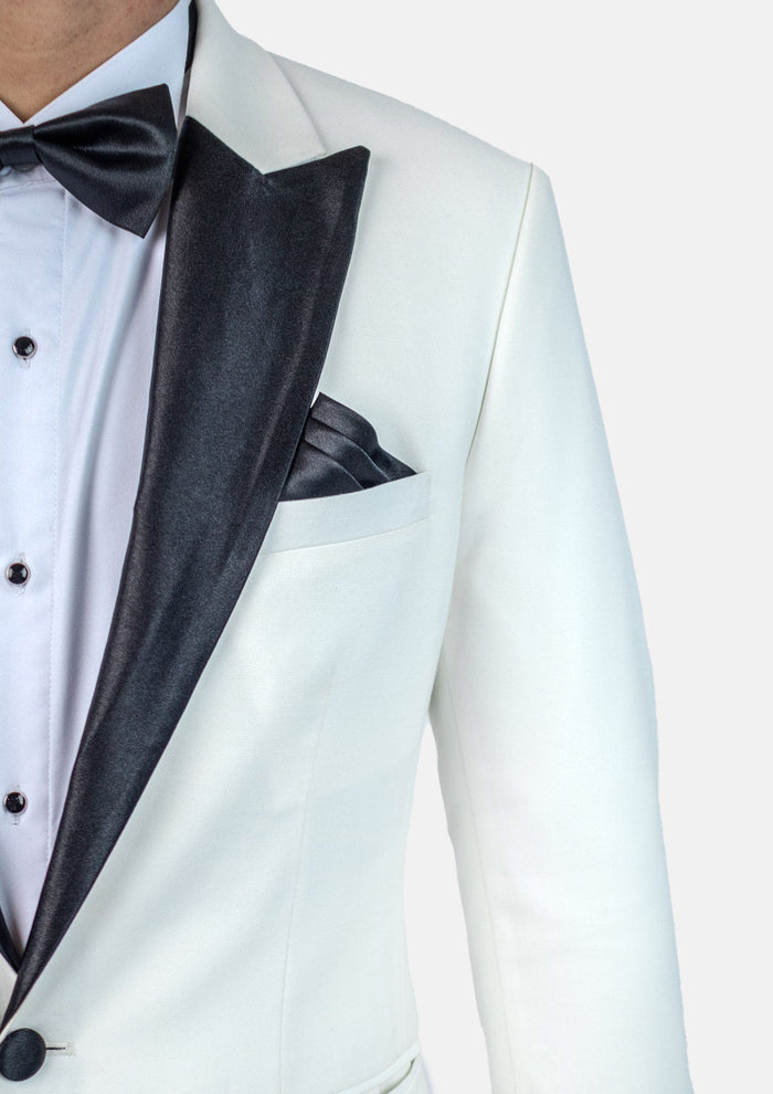 Alabaster White Twill Tuxedo - SARTORO