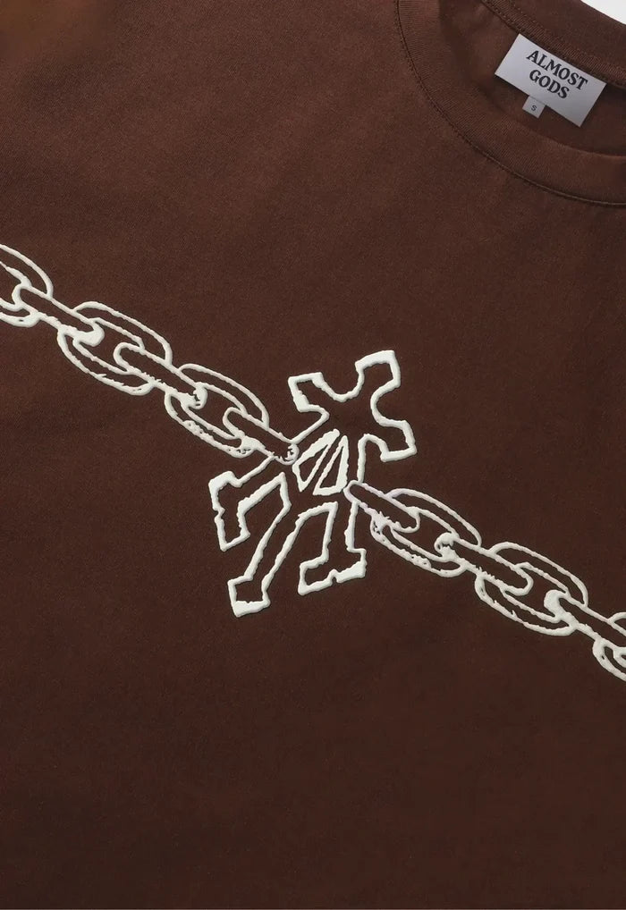 Alpha Cross Chain Link Relaxed Tee