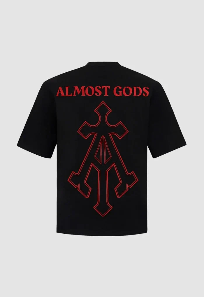Alpha Cross Embroidered Relaxed Tee