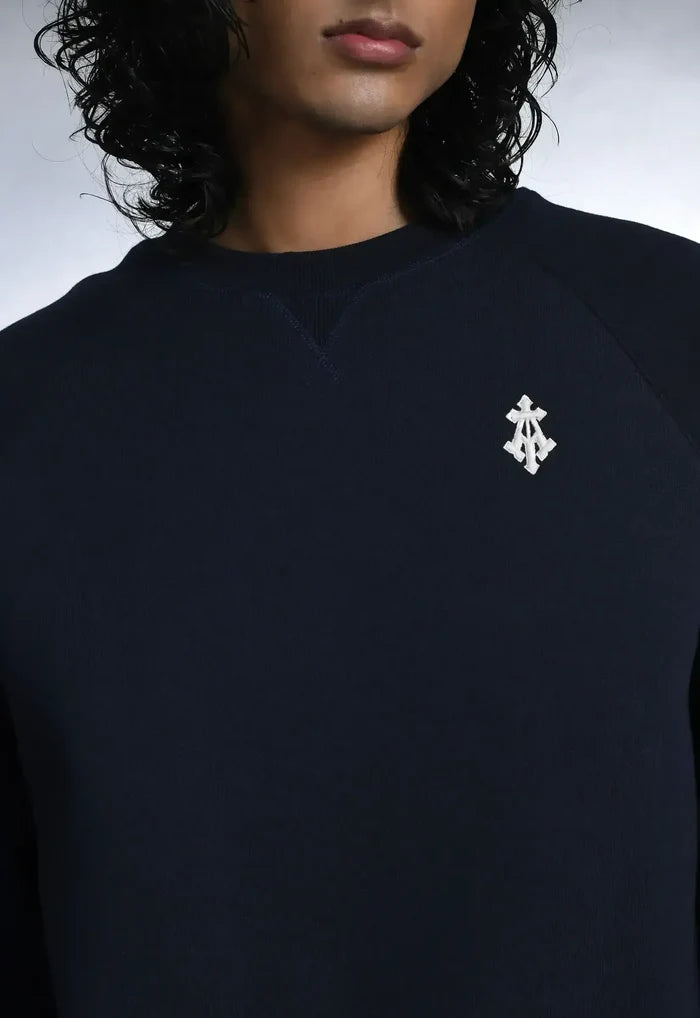 Alpha Cross Embroidered Sweatshirt