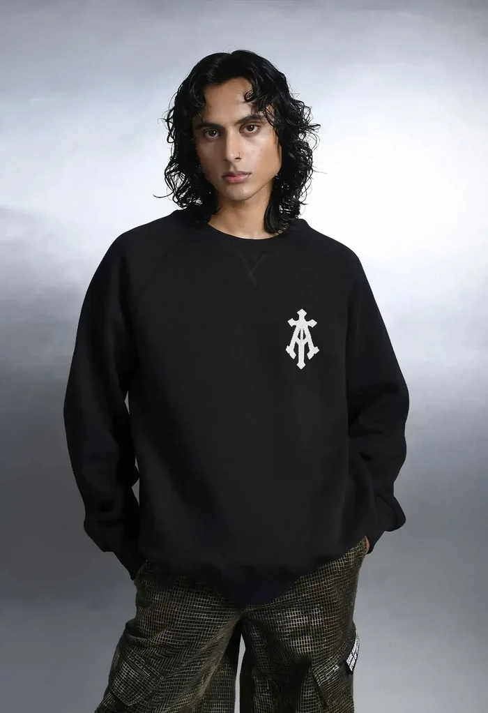 Alpha Cross Hand Embroidered Aari Sweatshirt