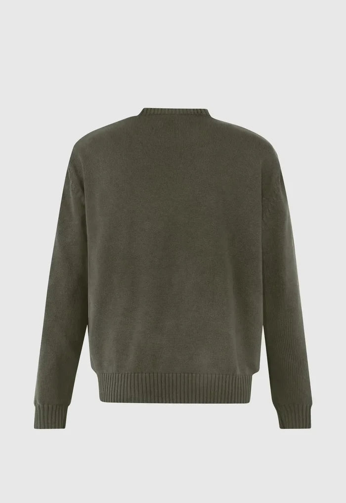 Alpha Cross Knit Sweater
