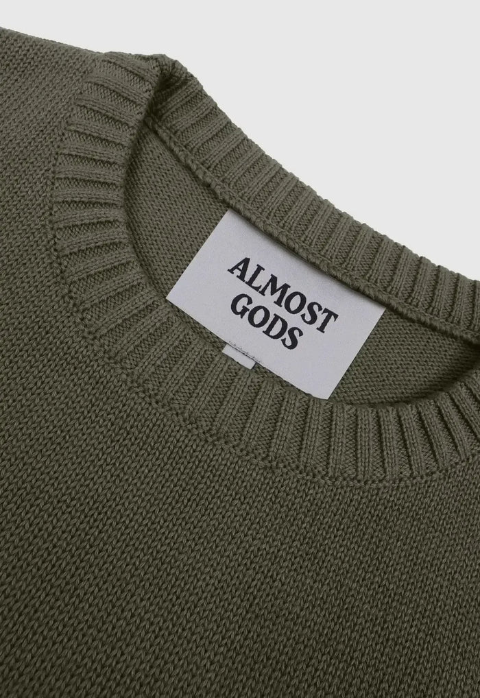 Alpha Cross Knit Sweater