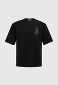 Alpha Cross Zari Embroidered Relaxed Tee