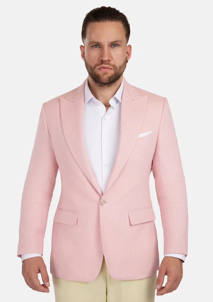 Liberty Amaranth Pink Linen Jacket - SARTORO