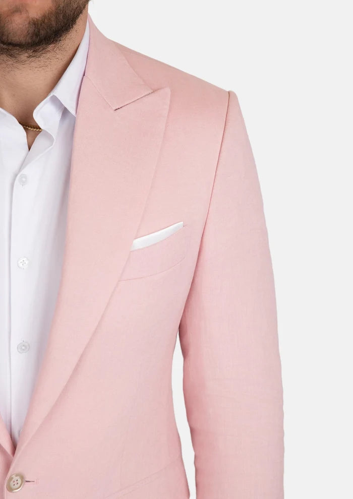 Liberty Amaranth Pink Linen Jacket - SARTORO