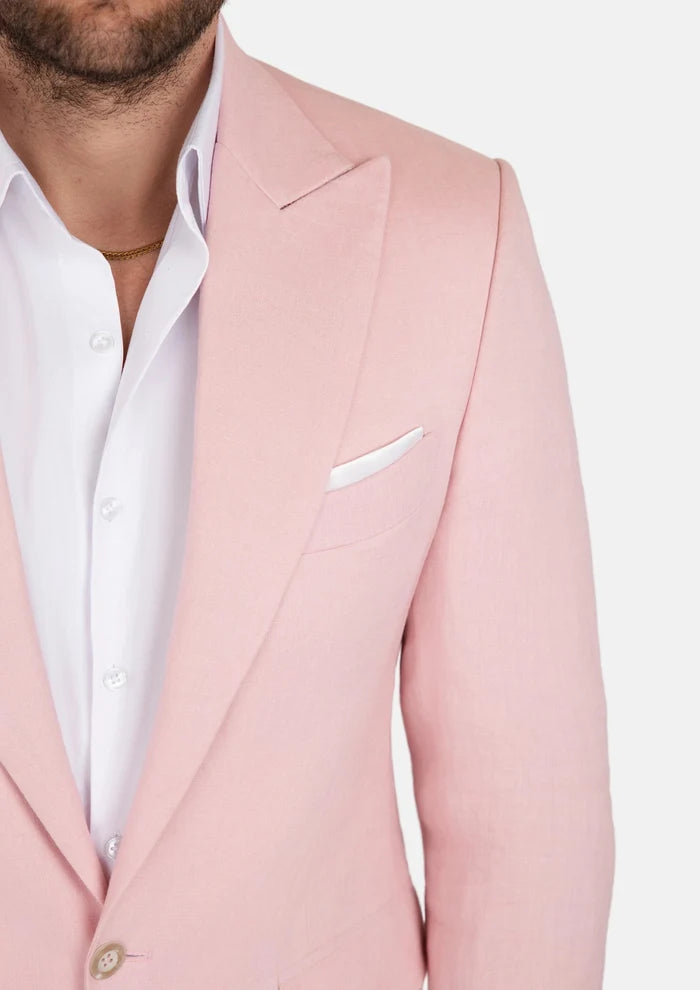 Liberty Amaranth Pink Linen Suit - SARTORO