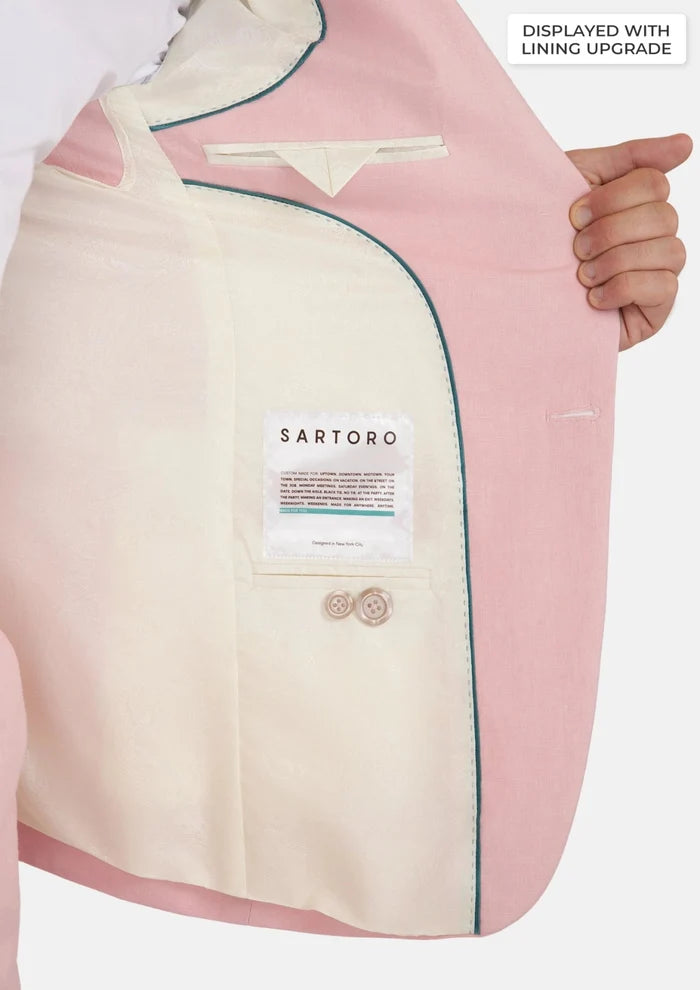 Liberty Amaranth Pink Linen Suit - SARTORO