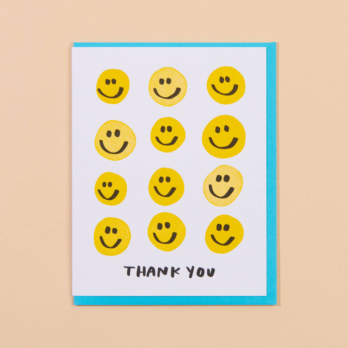 And Here We Are Greeting Card  - Smiley Thanks