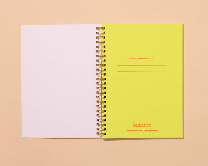 And Here We Are Spiral Notebook - Pickle