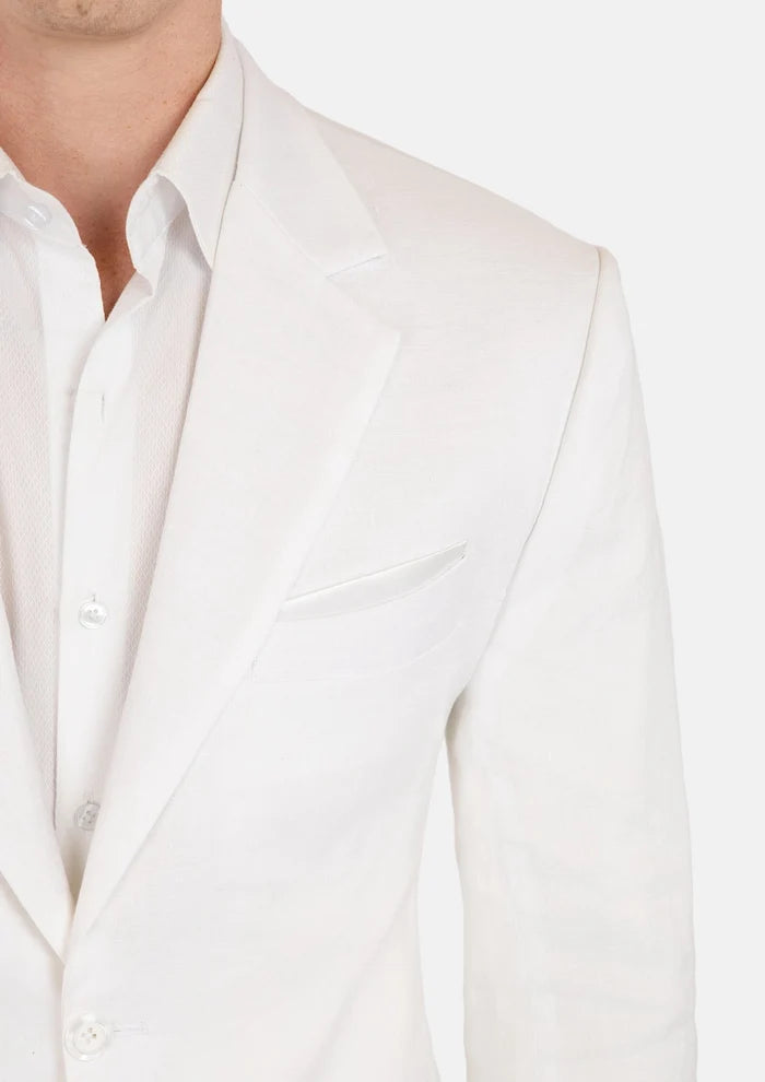 Astor White Linen Suit - SARTORO