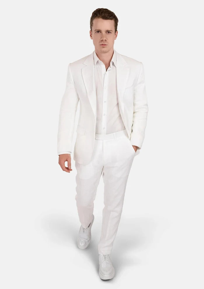 Astor White Linen Suit - SARTORO