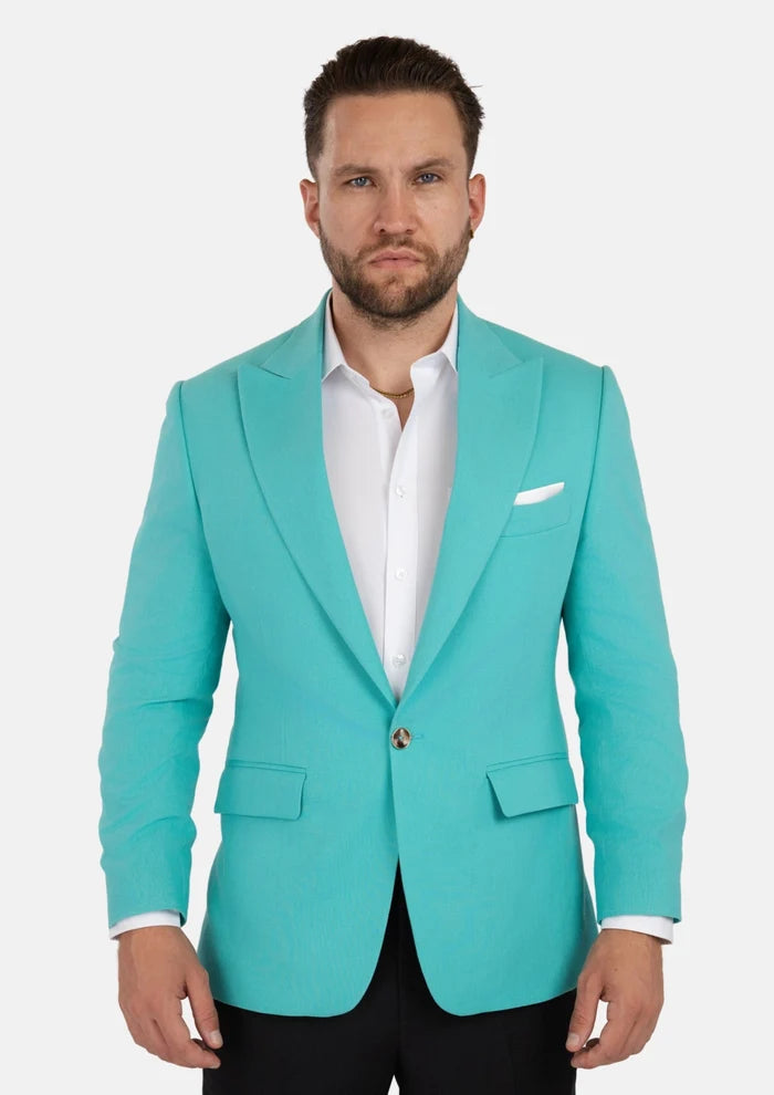 Liberty Atlantis Green Linen Blend Jacket - SARTORO