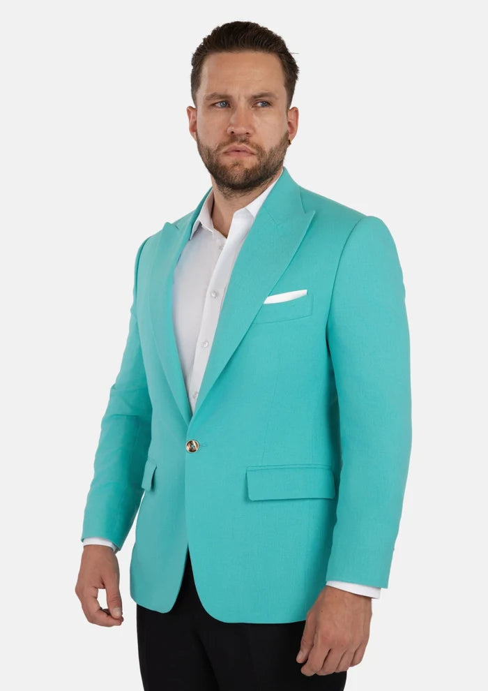 Liberty Atlantis Green Linen Blend Jacket - SARTORO