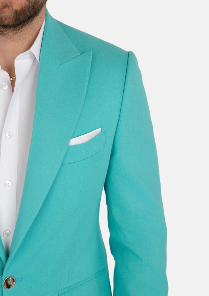Liberty Atlantis Green Linen Blend Suit - SARTORO