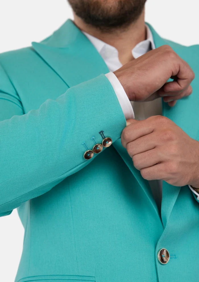 Liberty Atlantis Green Linen Blend Suit - SARTORO