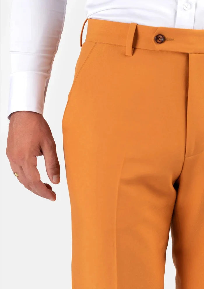 Baby Mustard Stretch Pants - SARTORO