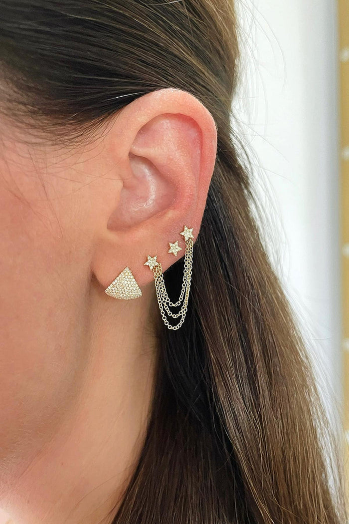 Baby Star Stud Earring - Yellow Gold