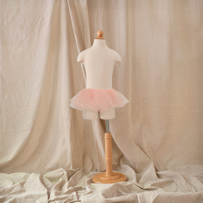 Petit Playa Ballet Bikini Skirt in Fairy Pink print, sun-safe UPF50+ swimwear for babies and girls
