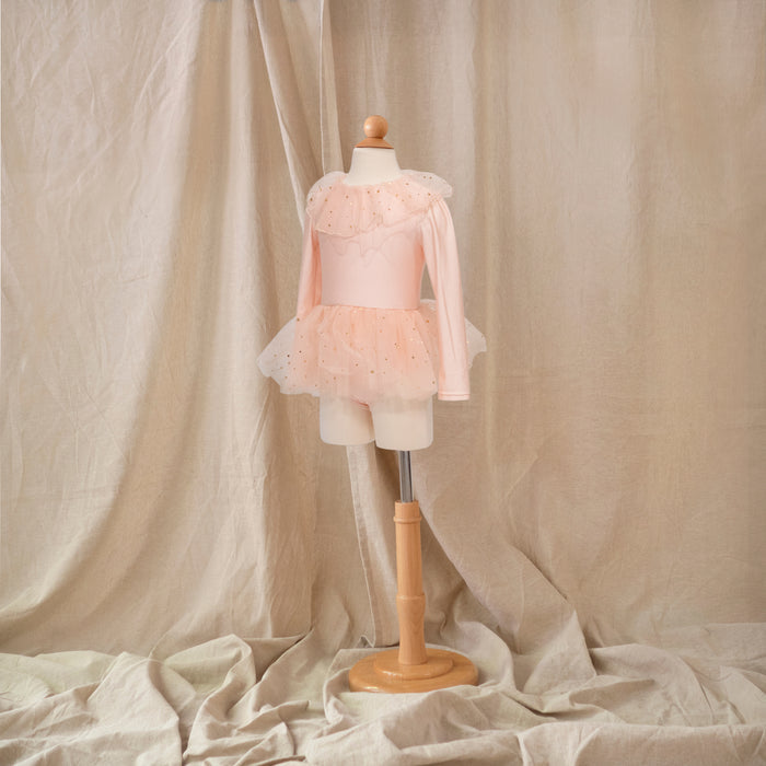 Petit Playa Ballet Long Sleeve Swim Dress in Fairy Pink print, sun-safe UPF50+ swimwear for babies and girls — image 3